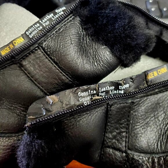 WOMEN BOOTS HOOPOE SIZE 8 W BLACK FAUX FUR ZIPPER STRAP CLOSURE NEW - Picture 11 of 12